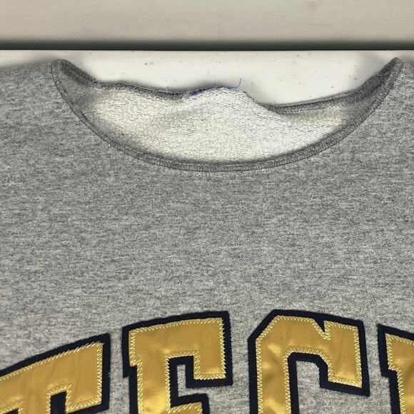VTG Georgia Tech Cropped Raw Hem Oversized Reverse Weave Sweatshirt Size XL - Picture 4 of 8